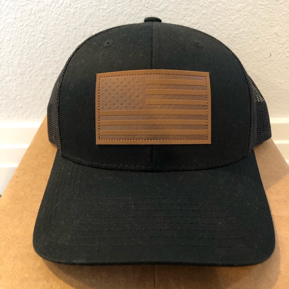 American flag trucker hat